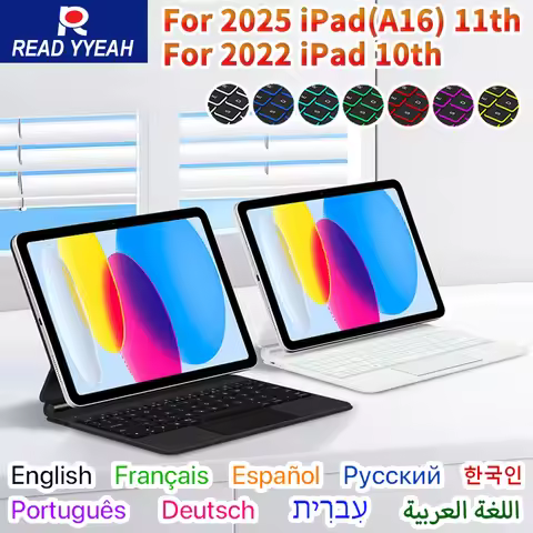 For iPad Case With Magic Keyboard for IPad 10thGen Case 2025 IPad A16 11th 11" A3354 A3355 A3356 A26