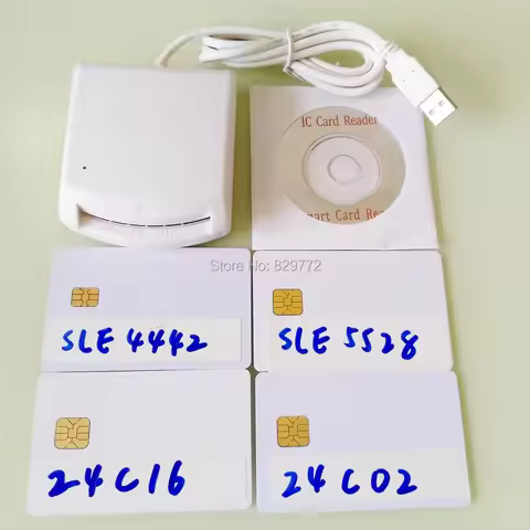 ISO7816 USB EMV Smart IC Chip Card Writer Reader Support I2C Memory SLE5528 SLE4442 SLE4428 SLE6636 