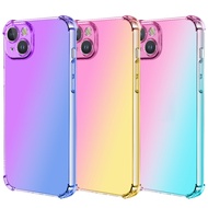 Ip ho ne 15 15 Plus Ip 15 Pro Ip 15 Pro Max Rainbow Shockproof Case Cover Back Silicone Casing Mobil