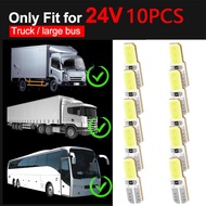 [Ready Stock] 10pcs T10 LED Lori Cob Bulb 6smd 24V LED Replacement Bulbs for Lorry Truck Door License Plate Light Lori Aksesori