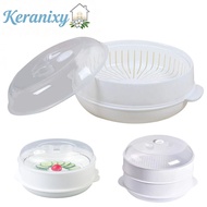 Keranixy Single/double Layer Microwave Steamer Food-grade Heating Steamer Household Microwave Cover