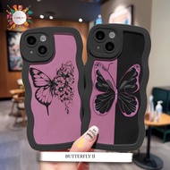 CUSTOM BUTTERFLY BLACK WAVE SOFTCASE FOR iphone X XS MAX XR 6 6S 6+ 7 7+ 8 8+ 11 12 13 14 DAPro Max