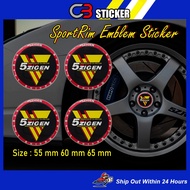Car Sportrim Emblem Sticker 5Zigen Car Sticker Stiker Timbul 5zigen Kereta / EC82