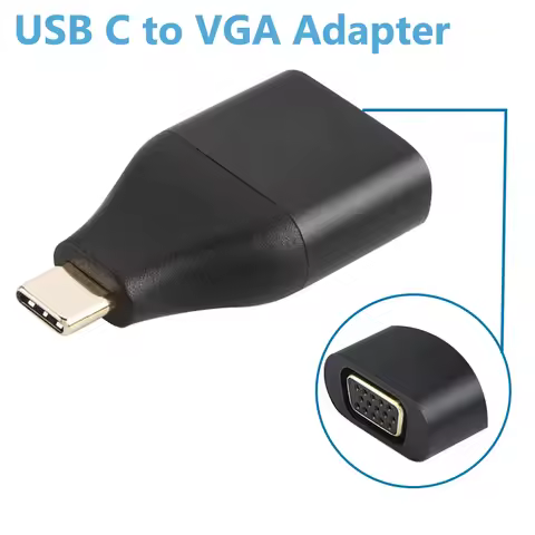 USB-C to VGA adapter 1080P Thunderbolt 3 USB 3.0 Type C to VGA Cable adapter converter for Macbook p