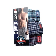 EV3053-3 Edwin Seluar Dalam Boxer Lelaki Kualiti Premium (3 Helai) EDWIN UNDERWEAR MALAYSIA