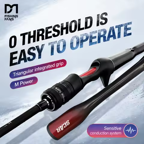 FISHINGFANS ORCA Spinning Casting Medium Power Rods 1.65m 1.8m 2.1m 2.4m 5-20g 6-12LB Lure Sea Bass 