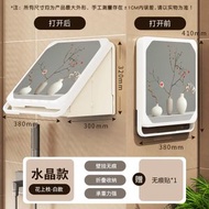 浴室壁畫折疊收納櫃 免打孔防水洗澡放衣服 壁掛式大號置物（快遞送貨上門）