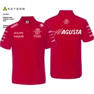 Pakaian Menunggang Motosikal MV Agusta Baju Polo Peminat T-Shirt Lengan Pendek Berkolar Lelaki dan W