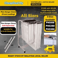 CheapDealMY Plan Hanger Stand All Sizes Front Loading  Suitable A1 A0 Plan hanger Clamps office