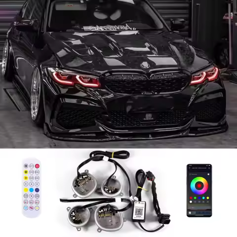 Angel Eyes DRL RGBW App control For BMW 3 Series G20 G21 320i 330i M340i 340iX Laser Headlight multi