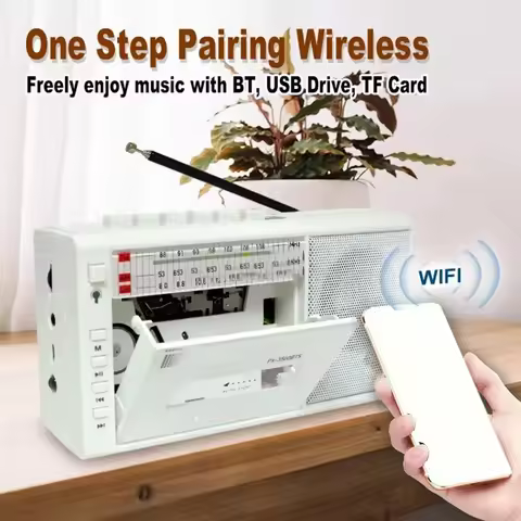 Cassette Tape Player Support SD Card Retro Handheld AM FM Radio Portable Tape Player Recorder Solar 