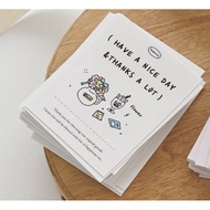 Cute Have A Nice Day & Thanks A Lot Card and seal (A6-20 sheets) TNP014