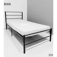 BSS J313 Design Super Strong Base Heavy Duty Single Metal Bed Frame Beautiful Design Iron Single Bed /Katil Bujang