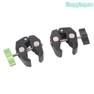 RR Aluminum Crabs Clamp 1 4 3 8 Screw Holes 50mm Jaw for Tripods Lights Umbrellas