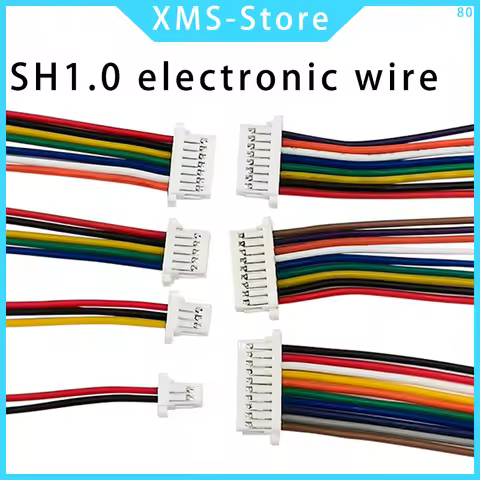 10PCS JST SH1.0 SH 1.0mm Wire Cable Connector 2/3/4/5/6/7/8/9/10/12 Pin 1.0MM Pitch Plug 10CM/20cm/3