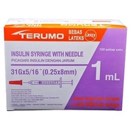 1 box Terumo Insulin Syringe with needle 1mL (31g x 8mm)