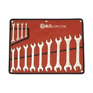 GENIUS OW-713M Tool 13-Piece Set Metric Double Open End Wrench Set