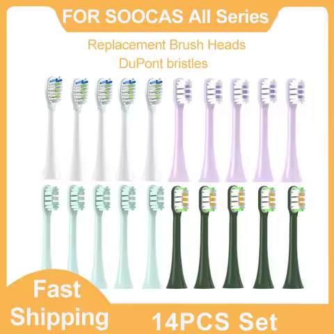 14 PCS SOOCAS X3S Replacement Toothbrush Heads SOOCAS X3U/X3Pro/D2/ D3S/D5 Sonic Electric Tooth Brus