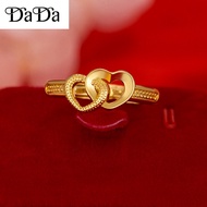 Pure 916 gold ring for women Nasasangla real gold ring double love open ring adjustable gold wedding jewelry