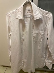 TAKEO KIKUCHI 日本品牌 白色長袖襯衫男版S號