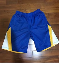 Ncaa雙面穿籃球短褲（藍/黃）