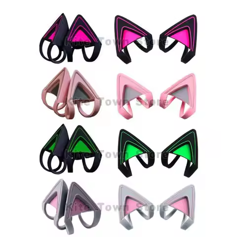 1 Pair Kitty Cat Ears 3 Colors for RAZER Kraken V2 special / Kraken 2019 / Kraken TE / 7.1 V2 Headph