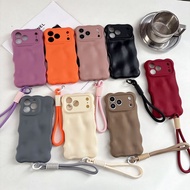 Personalized Bubble Shell Frosted for Iphone16pro Max Phone Case Apple 17 New 14/13 with Lanyard E7h