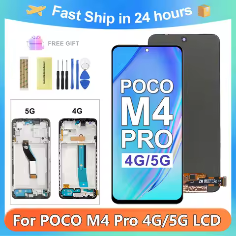 For Xiaomi Poco M4 Pro 4G/5G For ‎Poco M4 Pro 4G 5G LCD Display Touch Screen Digitizer Assembly Repl