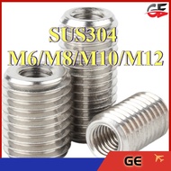 Inlay nut 304 stainless steel inner and outer teeth nut, thread transfer nut, variable diameter scre