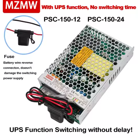MZMW 150W UPS Charger Switching Power Supply 12V 24V AC DC 13.8V 7.5A 27.6V 4A 110V 220V SMPS Batter