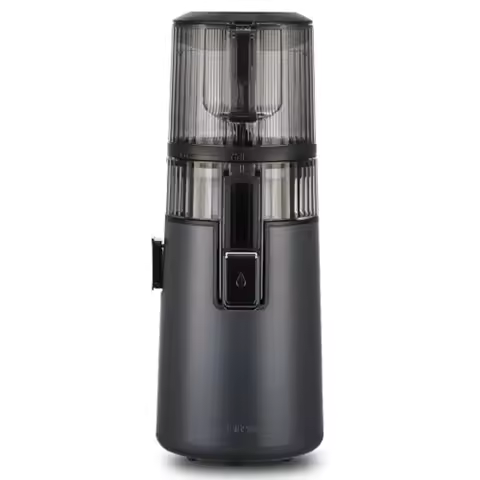 H70 Cold Press Juicer Machine Black Compact Masticating Slow Juicer with Wide Mouth Hopper Self Feed