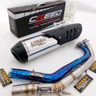 Knalpot Standar Racing Creed Exhaust Gen2 inlet 38/50mm untuk Nmax Aerox Vario 125 150 Pcx Xmax Adv 