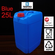 NEW Blue 25L 25 Liter Jerry Can, Plastic Bottle, HDPE Container, Water Tank, Tong Air Drum, Bekas Mi
