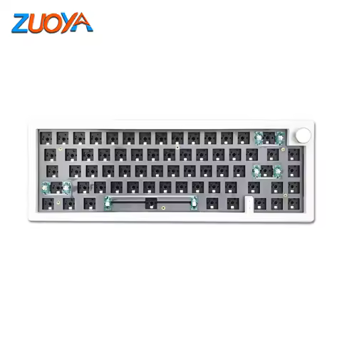 ZUOYA GMK67 customized Mechanical keyboard kit hot-swappable Bluetooth 2.4G Wireless RGB Backlit Gas