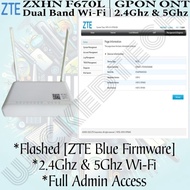 ZTE ZXHN F670L V2 GPON ONT & FiberHome HG6245D/D2 GPON ONU Dual Band