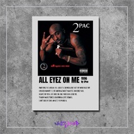 Poster Frameless Wooden Cover Music Album All Eyez On Me 2Pac like earth posters Aesthetic band meta