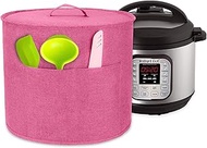 Luxja Dust Cover for 8 Quart Instant Pot, Cloth Cover with Pockets for Instant Pot (8 Quart) and Extra Accessories, Pink (Large)