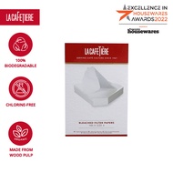 La Cafetiere Bleached Coffee Filter Papers Fit for Coffee Maker  100% biodegradable  Anti Blowout Disposable for Pour Over and Drip Coffee Maker- White กระดาษกรองกาแฟดริป