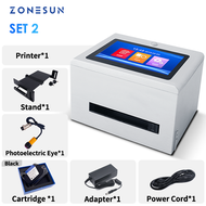 ZONESUN Tabletop Inkjet Printer ZS-TIP127 Portable 12.7mm QR Barcode Batch Expiry Date Serial Number
