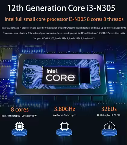 6 LAN 2.5G Fanless Mini PC Intel 3 N355 N200 N150 N97 i226-V Firewall ApplianceDDR5 2xNVMe 1xSATA3.0