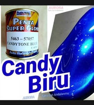 Cat Penta Biru Candy Tone Blue Penta Super Gloss Candytone Blue Biru 200cc Cat Mobil Motor