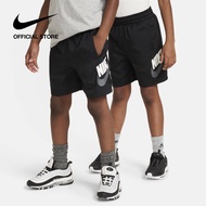 Nike Older Kids Woven Hbr Shorts - Black ไนกี้ กางเกงขาสั้นแบบทอเด็กโต Sportswear - สีดำ