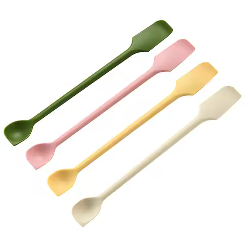 3pcs Silicone Double Headed Jam Scraper Spoon Butter Scraper Jam Scraper Multicolored Household Mixi