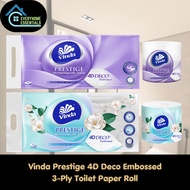 VINDA Prestige 3 Ply 4D Deco Embossed 3-Ply Toilet Paper Roll (8s x 200 sheets)