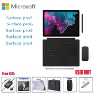 (Refurbished)Microsoft Surface pro7 tablet 2 in 1 PC(12 MONTH WARRANTY) Core  i5/i7-8th Gen 8/16GB RAM 256/512GB SSD 12.3 Inch Win10/11system With touch screen