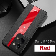 Reno9 Luxury Litchi Veins Silicone Phone Case For OPPO Reno 9 Pro case  Ultra-thin Painting TPU Cove