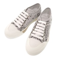 全新未使用 Tod's 佩斯利印花 35 號皮革橡膠灰色運動鞋 1711 [二手] TOD'S