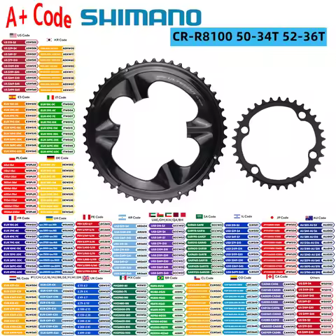 Shimano Ultegra R8100 Chainring 12s For FC-R7100 R8100 34T/50T/50-34T Original Shimano Crown CR-R810