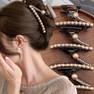1/2/4Pcs Z Shaped Pearl Shark Clamp - Back Head Hair Hairpin - Hair Claw Barrettes - Grab Clip Headw