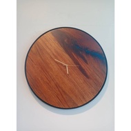 Natural Wood Slab Clock